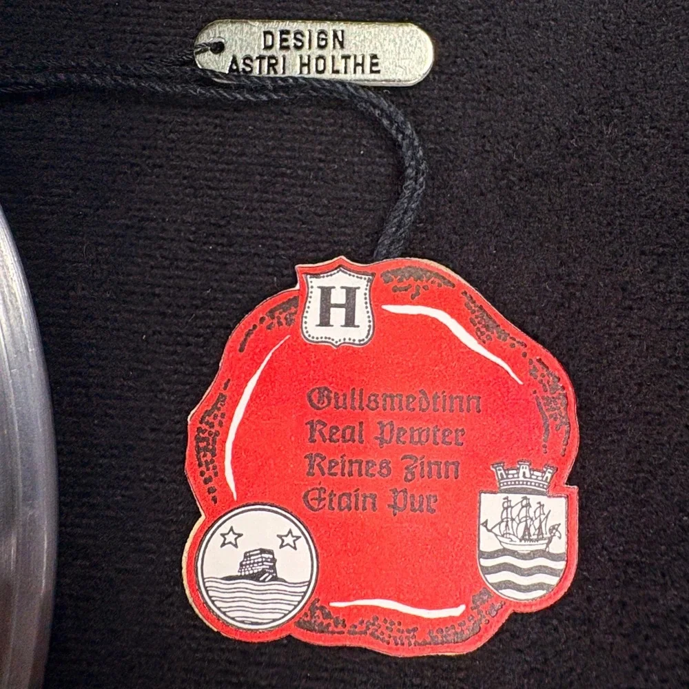 A. Holthe Norway Pewter Plate Julen 1989 Christmas Plate with Box‎ Collectible